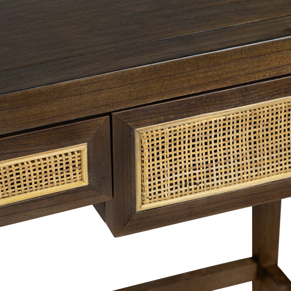 Crestview Collection - Brown Solid Wood 3 Drawer Writing Desk - CVFDR1310 view 4