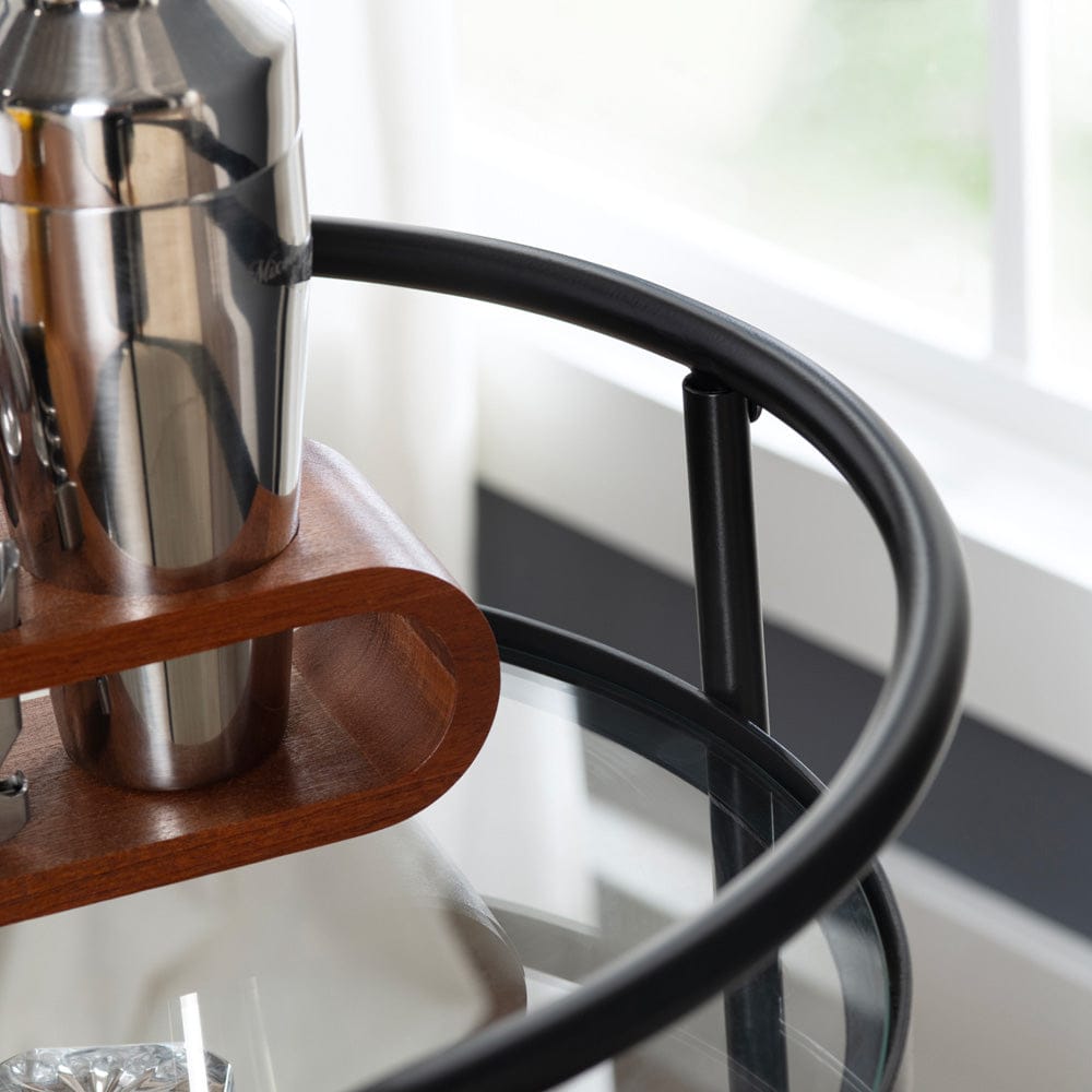 Crestview Collection - Brown Solid Wood 3 Shelf Bar Cart Server with Casters - CVFNR4540 view 4