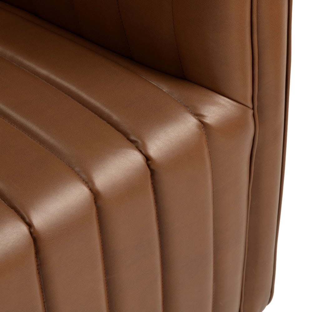 Crestview Collection - Brown Upholstered Accent Arm Chair with Black Iron Frame - CVFZR6159 view 3