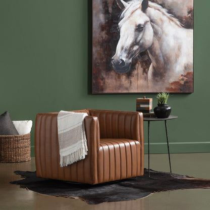 Crestview Collection - Brown Upholstered Accent Arm Chair with Black Iron Frame - CVFZR6159 view 7