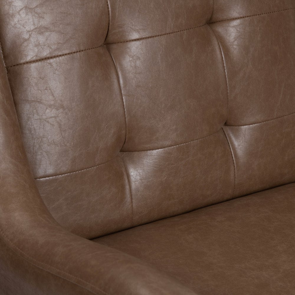 Crestview Collection - Brown Upholstered Accent Arm Chair with Black Iron Frame - CVFZR6168 view 3