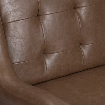 Crestview Collection - Brown Upholstered Accent Arm Chair with Black Iron Frame - CVFZR6168 view 3