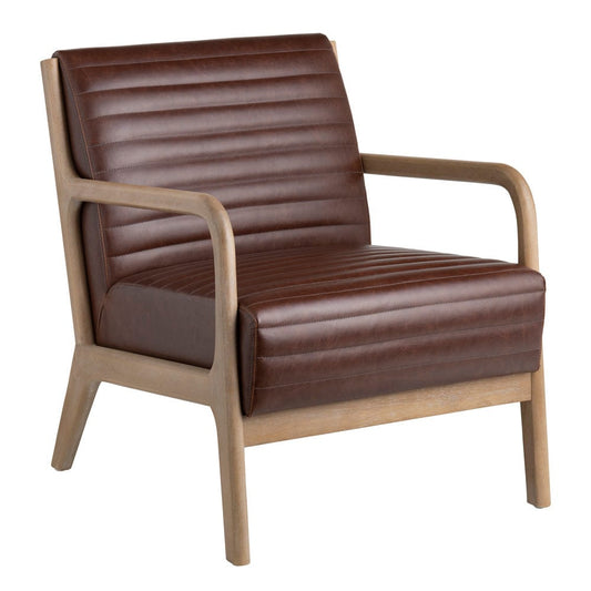 Crestview Collection - Brown Upholstered Accent Arm Chair with Brown Solid Wood Frame - CVFZR5136 view 1