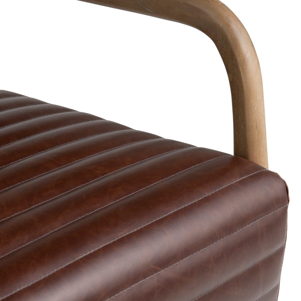 Crestview Collection - Brown Upholstered Accent Arm Chair with Brown Solid Wood Frame - CVFZR5136 view 3