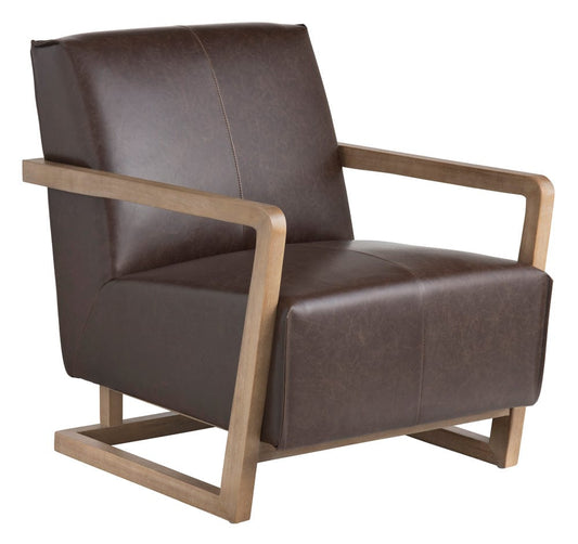 Crestview Collection - Brown Upholstered Accent Arm Chair with Brown Solid Wood Frame - CVFZR5139 view 1