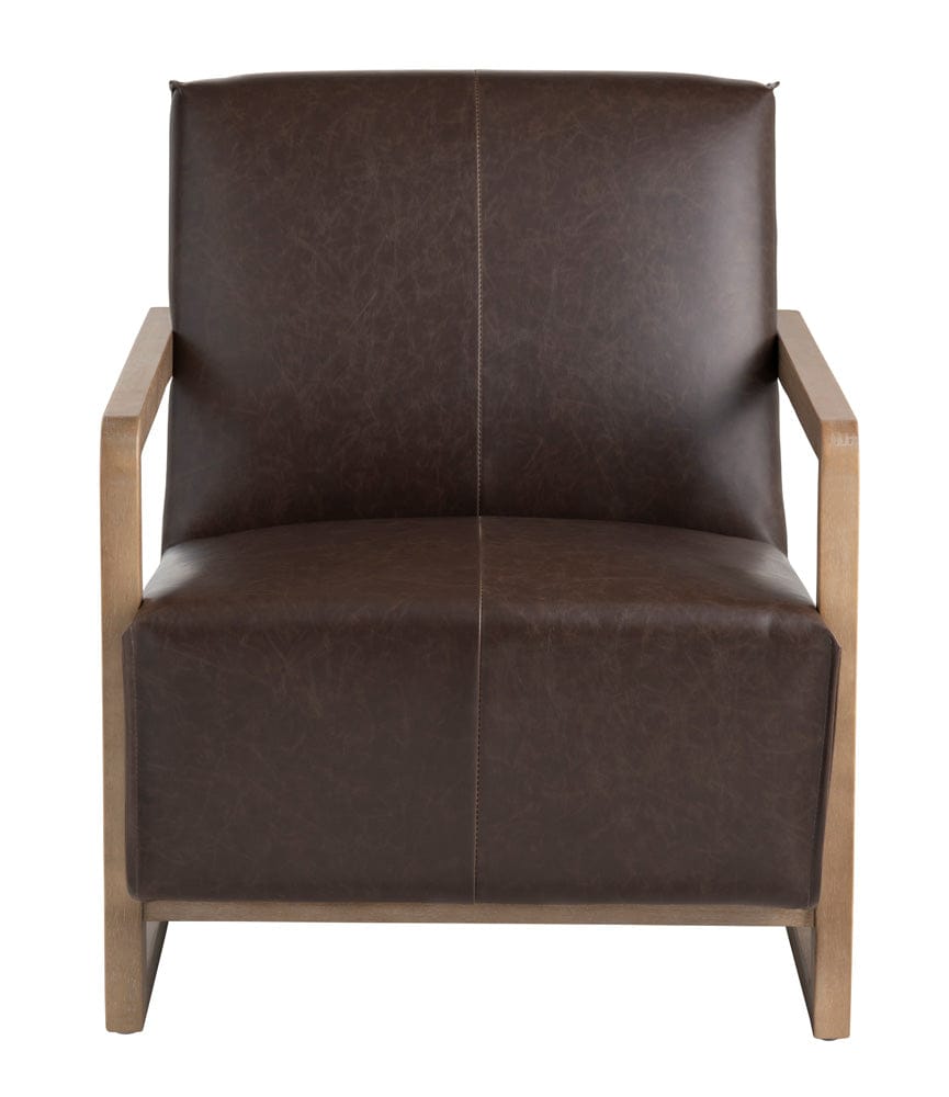 Crestview Collection - Brown Upholstered Accent Arm Chair with Brown Solid Wood Frame - CVFZR5139 view 2