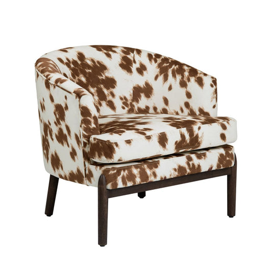 Crestview Collection - Brown Upholstered Accent Arm Chair with Brown Solid Wood Frame - CVFZR6151 view 1