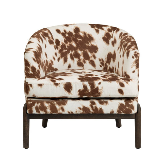 Crestview Collection - Brown Upholstered Accent Arm Chair with Brown Solid Wood Frame - CVFZR6151 view 2