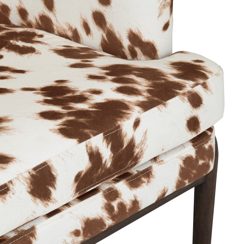 Crestview Collection - Brown Upholstered Accent Arm Chair with Brown Solid Wood Frame - CVFZR6151 view 3
