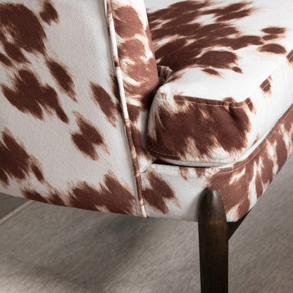 Crestview Collection - Brown Upholstered Accent Arm Chair with Brown Solid Wood Frame - CVFZR6151 view 4