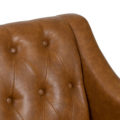 Crestview Collection - Brown Upholstered Accent Arm Chair with Brown Solid Wood Frame - CVFZR6166 view 3