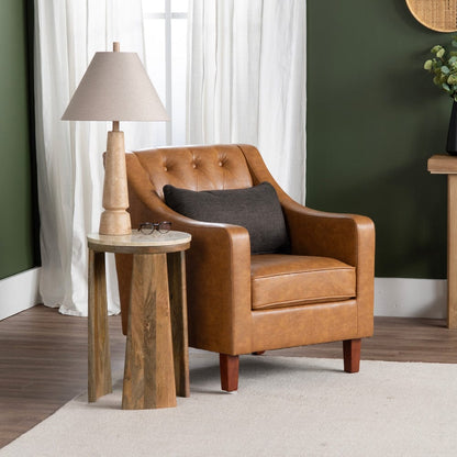 Crestview Collection - Brown Upholstered Accent Arm Chair with Brown Solid Wood Frame - CVFZR6166 view 5