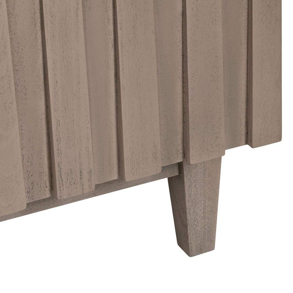 Crestview Collection - Butler 76 in. Tan Solid Wood 4 Door Media Credenza / Sideboard - CVFDR1222 view 4