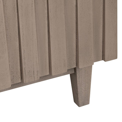 Crestview Collection - Butler 76 in. Tan Solid Wood 4 Door Media Credenza / Sideboard - CVFDR1222 view 4