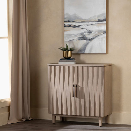 Crestview Collection - Butler Tan Solid Wood 2 Door Accent Cabinet - CVFDR1223 view 6