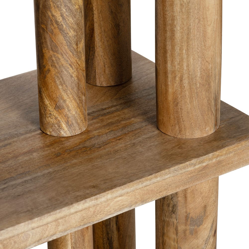 Crestview Collection - Cairo 76 in. Brown Solid Wood 4 Shelf Bookcase - CVFNR4805 view 3