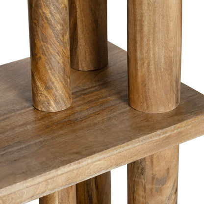 Crestview Collection - Cairo 76 in. Brown Solid Wood 4 Shelf Bookcase - CVFNR4805 view 3