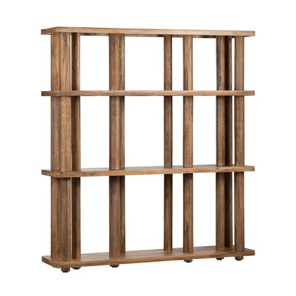Crestview Collection - Cairo 80 in. Brown Solid Wood 3 Shelf Bookcase - CVFNR4804 view 1