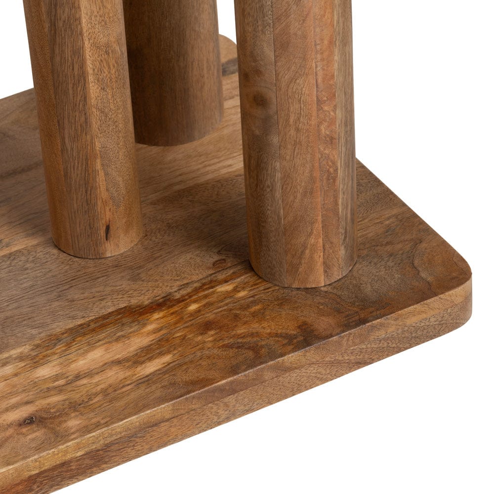 Crestview Collection - Cairo 80 in. Brown Solid Wood 3 Shelf Bookcase - CVFNR4804 view 2