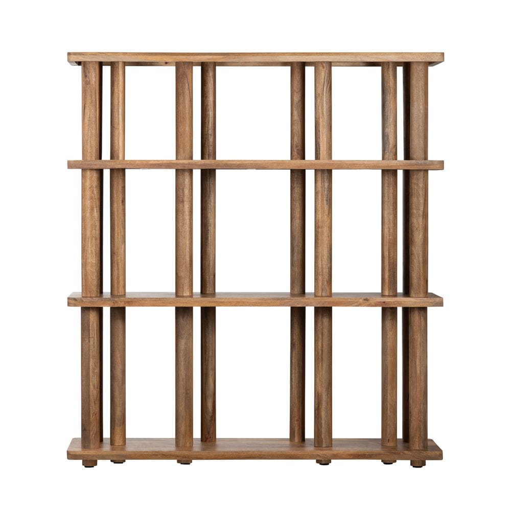 Crestview Collection - Cairo 80 in. Brown Solid Wood 3 Shelf Bookcase - CVFNR4804 view 3