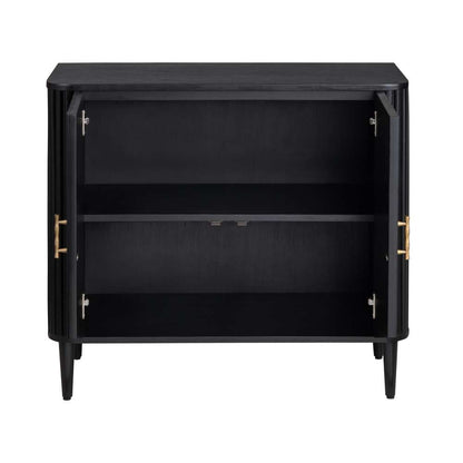 Crestview Collection - Camden Black Two Door Cabinet - CVFDR1040 veiw 3
