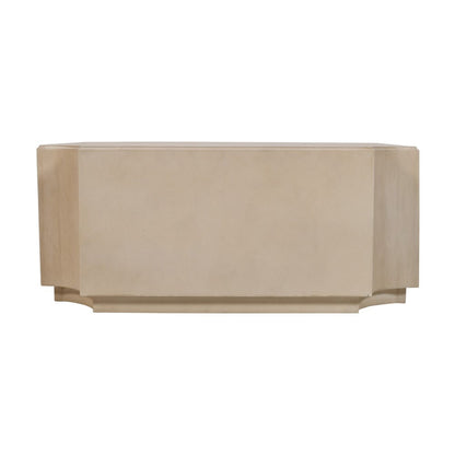 Crestview Collection - Capital Beige Solid Wood Square Coffee Table / Cocktail Table - CVFNR4820 view 3
