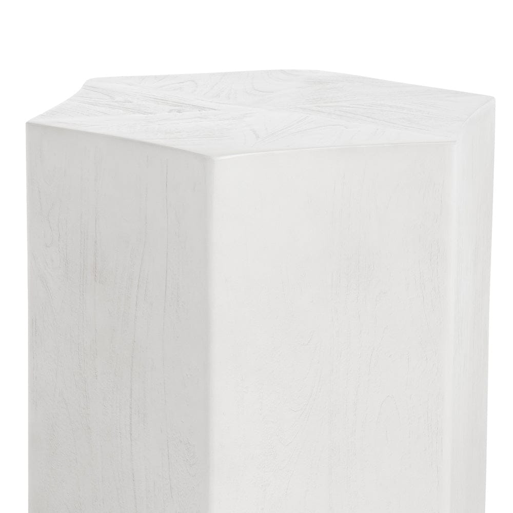Crestview Collection - Caspian Free Form White Solid Wood Accent End Table - CVFNR4518 view 2
