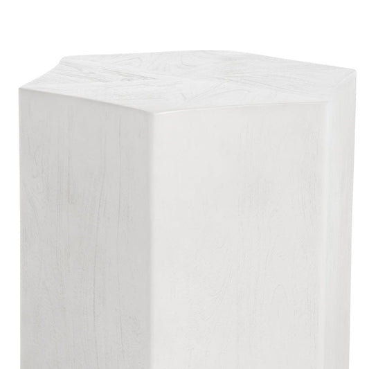 Crestview Collection - Caspian Free Form White Solid Wood Accent End Table - CVFNR4518 view 2