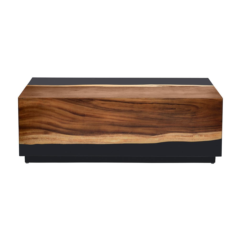 Crestview Collection - Cavallo Black Solid Wood Rectangle Coffee Table / Cocktail Table - CVFDR1337 view 2