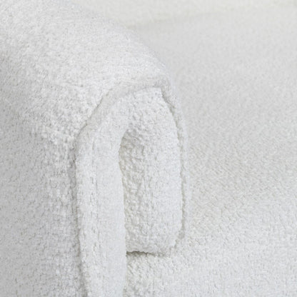 Crestview Collection - Cream Upholstered Accent Arm Chair with Black Iron Frame - CVFZR6169 view 3