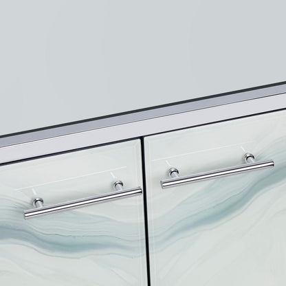 Crestview Collection - Denali 72 in. White Mirror 4 Door Media Credenza / Sideboard - CVFZR6170 view 4