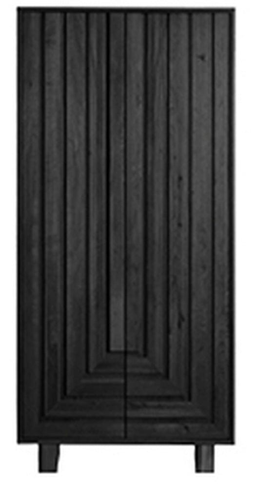 Crestview Collection - Dylan Black Brown Solid Wood 2 Door Accent Cabinet - CVFVR8576 view 1