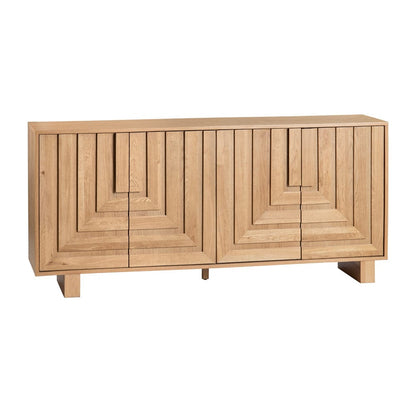 Crestview Collection - Dylan Brown 74 in. Brown Solid Wood 4 Door Media Credenza / Sideboard - CVFVR8414 view 1