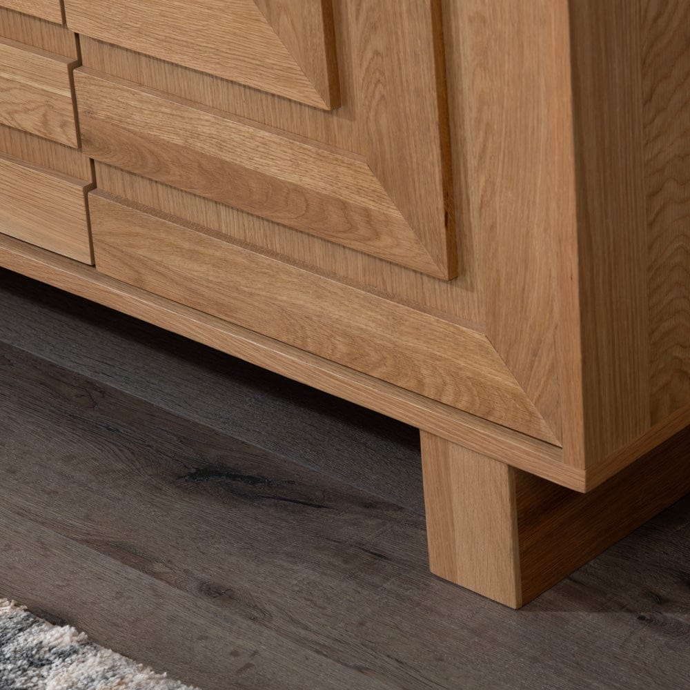 Crestview Collection - Dylan Brown 74 in. Brown Solid Wood 4 Door Media Credenza / Sideboard - CVFVR8414 view 5