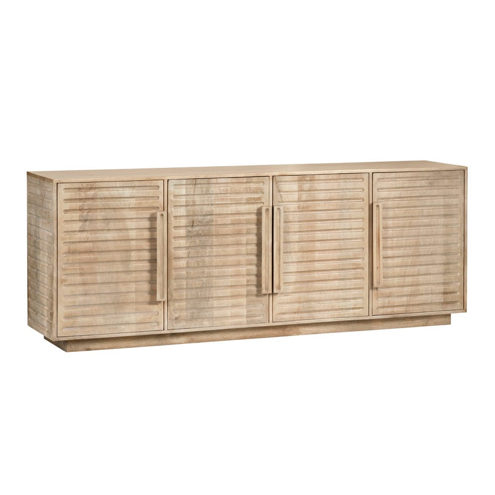 Crestview Collection - Easton 86 in. Brown Solid Wood 4 Door Media Credenza / Sideboard - CVFNR4825 view 1