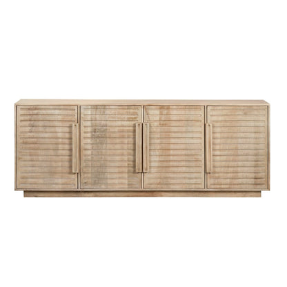 Crestview Collection - Easton 86 in. Brown Solid Wood 4 Door Media Credenza / Sideboard - CVFNR4825 view 2