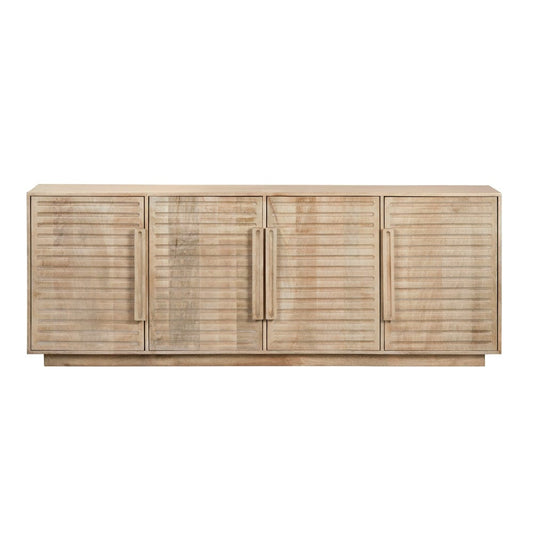Crestview Collection - Easton 86 in. Brown Solid Wood 4 Door Media Credenza / Sideboard - CVFNR4825 view 2