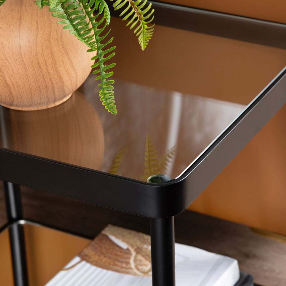 Crestview Collection - Ellison Square Black Metal Accent End Table - CVFZR6193 view 4