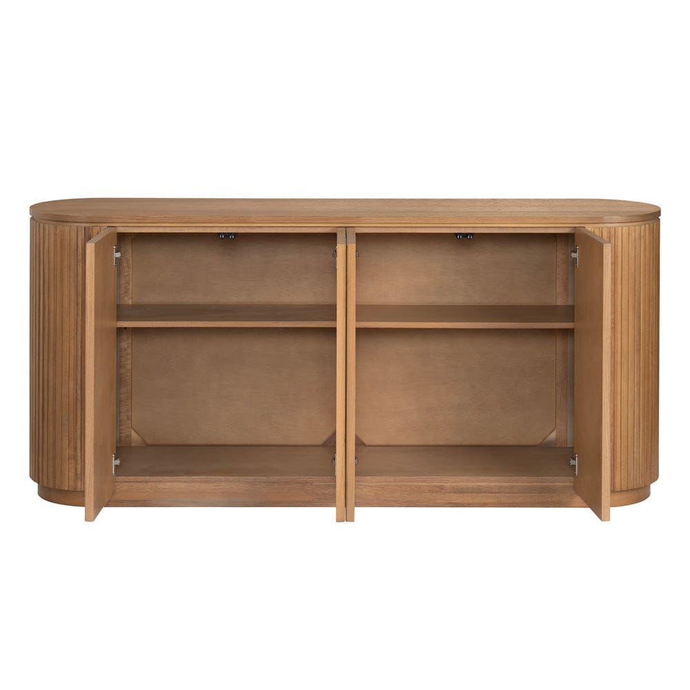 Crestview Collection - Emery 72 in. Brown Solid Wood 4 Door Sideboard Buffet Table - CVFDR1240 view 3
