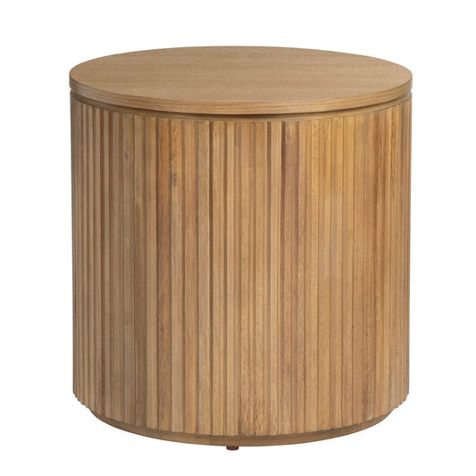 Crestview Collection - Emery Round Brown Solid Wood Accent End Table - CVFDR1236 view 1