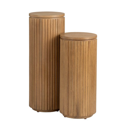 Crestview Collection - Emery Round Brown Solid Wood Accent End Table - CVFDR1241 view 1