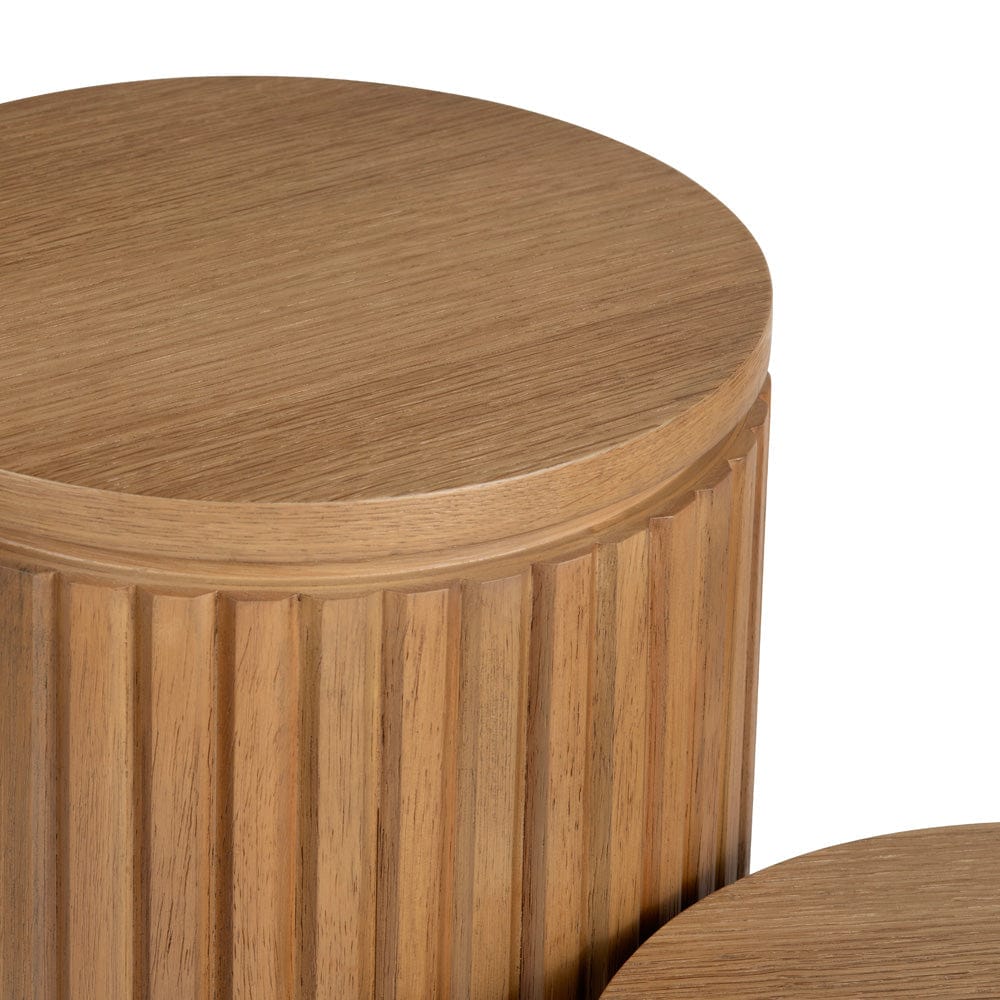 Crestview Collection - Emery Round Brown Solid Wood Accent End Table - CVFDR1241 view 3