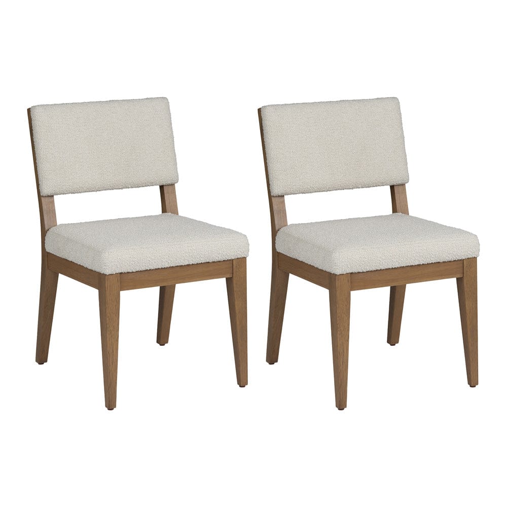Crestview Collection - Emery Set of 2 Cream Upholstered Solid Wood Dining Chair - CVFDR1239 view 1