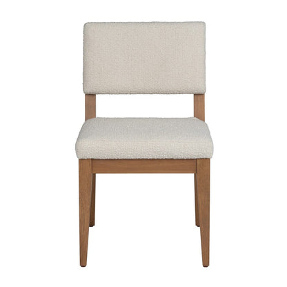Crestview Collection - Emery Set of 2 Cream Upholstered Solid Wood Dining Chair - CVFDR1239 view 3