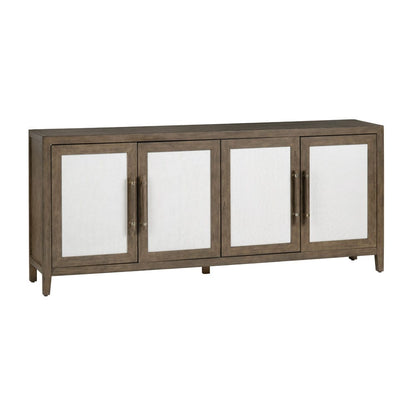 Crestview Collection - Finn 78 in. Brown Solid Wood 4 Door Media Credenza / Sideboard - CVFDR1204 view 1