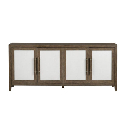 Crestview Collection - Finn 78 in. Brown Solid Wood 4 Door Media Credenza / Sideboard - CVFDR1204 view 2
