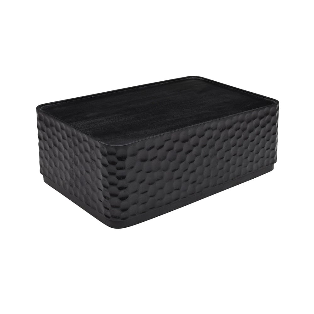 Crestview Collection - Gibson Black Black Solid Wood Rectangle Coffee Table / Cocktail Table - CVFNR5235 view 1
