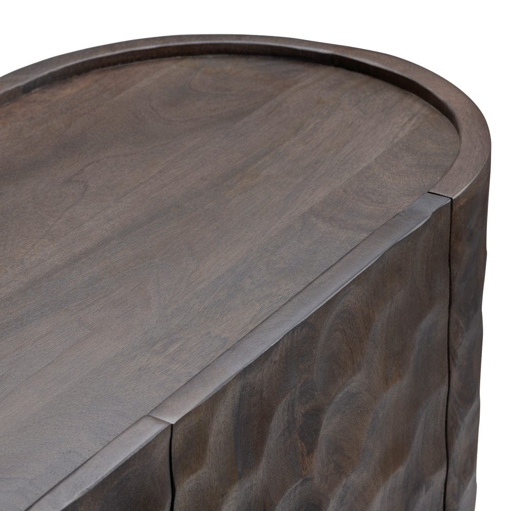 Crestview Collection - Gibson Brown 76 in. Gray Solid Wood 4 Door Media Credenza / Sideboard - CVFNR5222 view 4