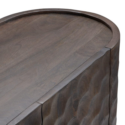 Crestview Collection - Gibson Brown 76 in. Gray Solid Wood 4 Door Media Credenza / Sideboard - CVFNR5222 view 4