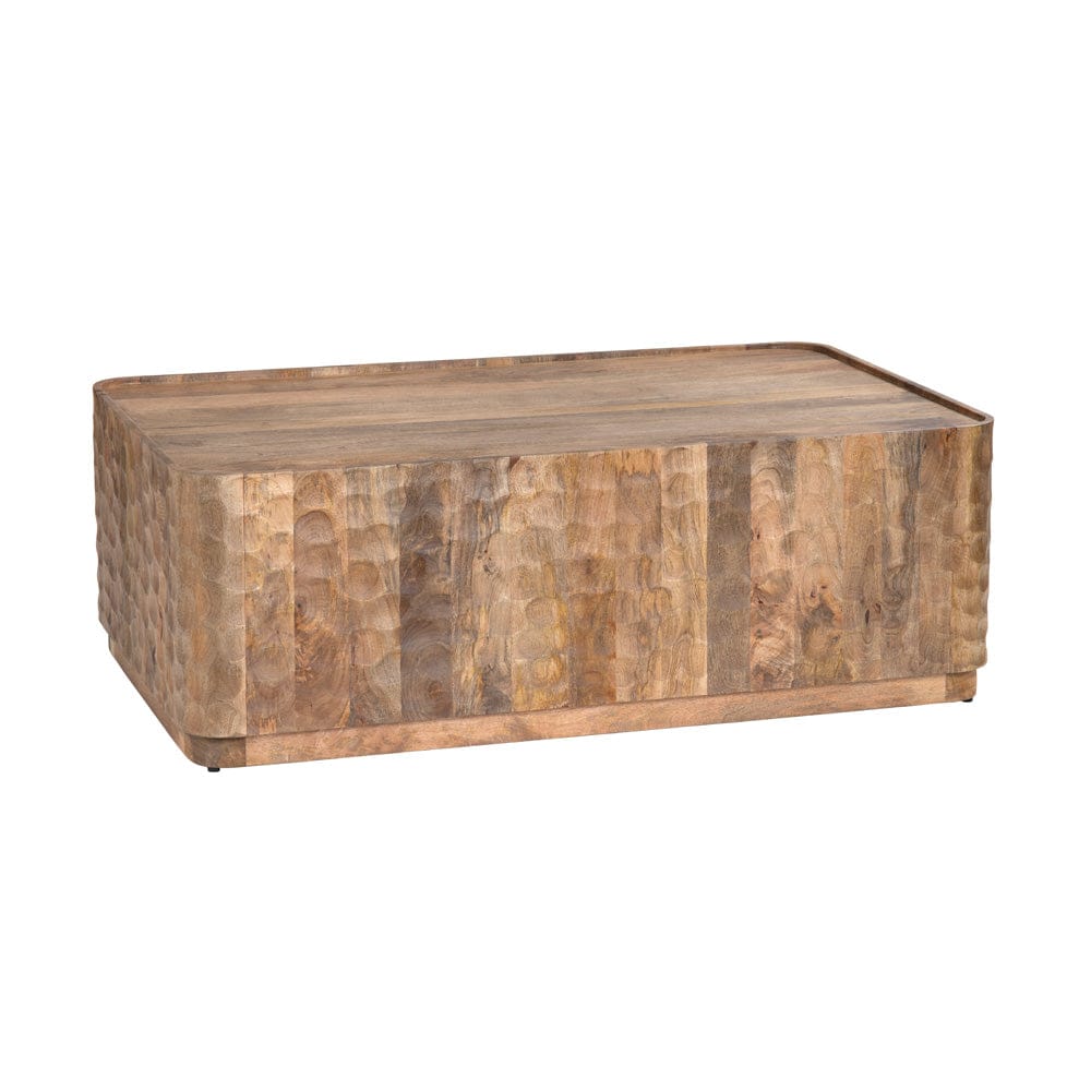 Crestview Collection - Gibson Natural Brown Solid Wood Rectangle Coffee Table / Cocktail Table - CVFNR4815 view 1